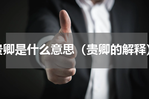 贵卿是什么意思（贵卿的解释）