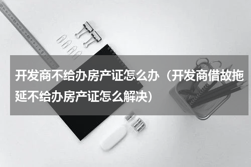 开发商不给办房产证怎么办（开发商借故拖延不给办房产证怎么解决）