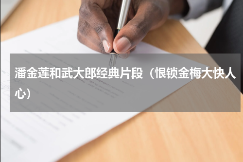 潘金莲和武大郎经典片段（恨锁金梅大快人心）