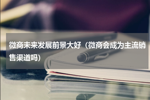 微商未来发展前景大好（微商会成为主流销售渠道吗）