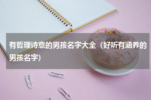 有哲理诗意的男孩名字大全（好听有涵养的男孩名字）