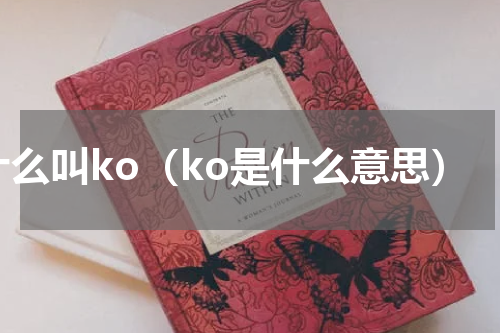 什么叫ko（ko是什么意思）