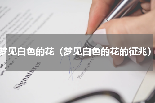 梦见白色的花（梦见白色的花的征兆）