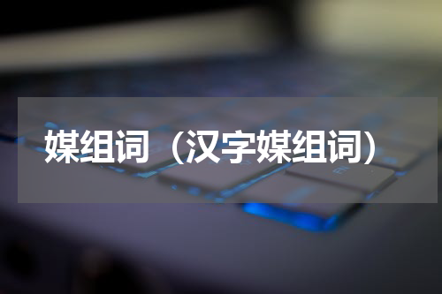 媒组词（汉字媒组词）