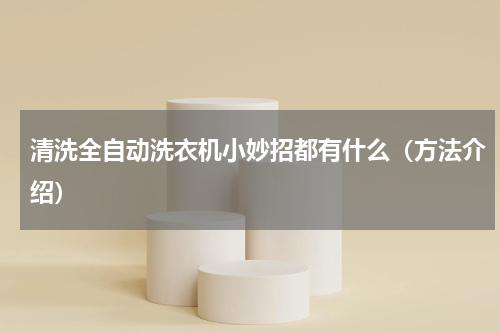清洗全自动洗衣机小妙招都有什么（方法介绍）