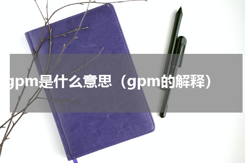 gpm是什么意思（gpm的解释）