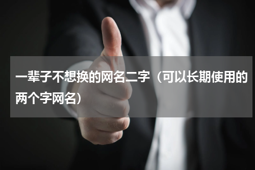 一辈子不想换的网名二字（可以长期使用的两个字网名）