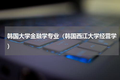 韩国大学金融学专业（韩国西江大学经营学）