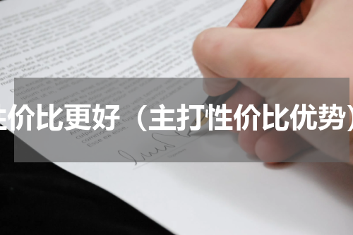 性价比更好（主打性价比优势）