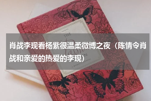 肖战李现看杨紫很温柔微博之夜（陈情令肖战和亲爱的热爱的李现）