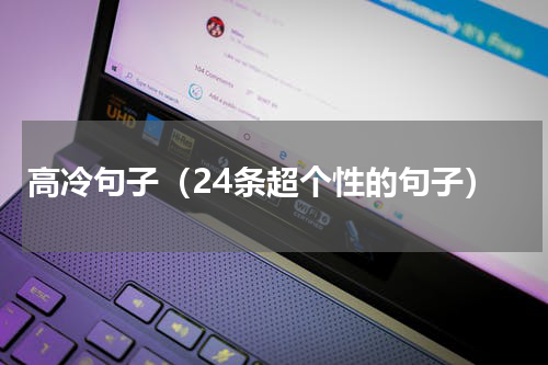 高冷句子（24条超个性的句子）