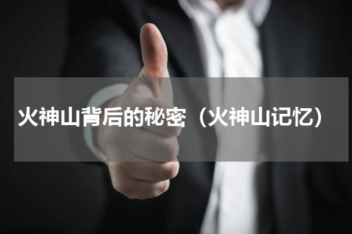 火神山背后的秘密（火神山记忆）