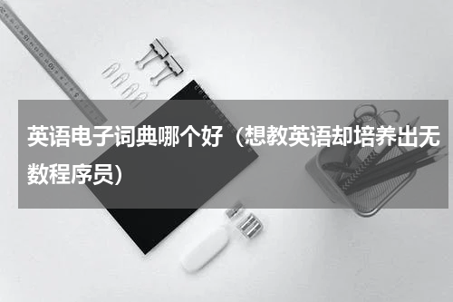 英语电子词典哪个好（想教英语却培养出无数程序员）
