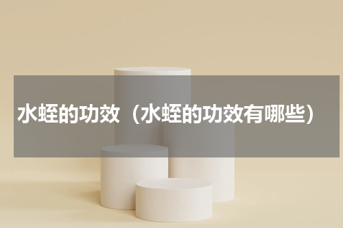 水蛭的功效（水蛭的功效有哪些）