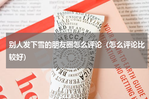 别人发下雪的朋友圈怎么评论（怎么评论比较好）
