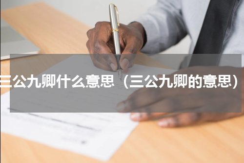 三公九卿什么意思（三公九卿的意思）
