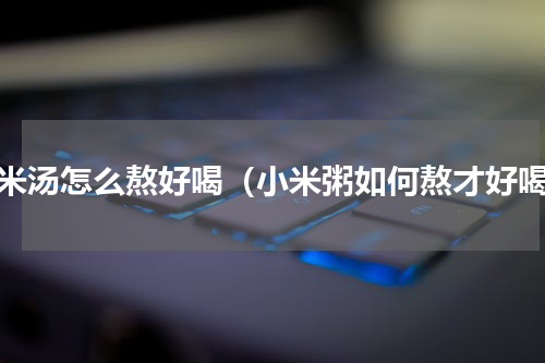 小米汤怎么熬好喝（小米粥如何熬才好喝）