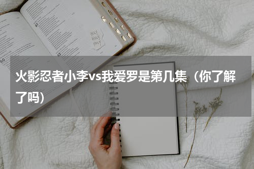 火影忍者小李vs我爱罗是第几集（你了解了吗）