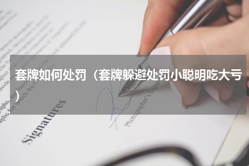 套牌如何处罚（套牌躲避处罚小聪明吃大亏）