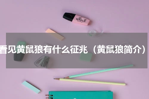 看见黄鼠狼有什么征兆（黄鼠狼简介）