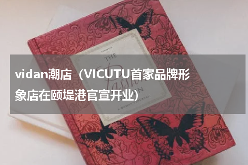 vidan潮店（VICUTU首家品牌形象店在颐堤港官宣开业）