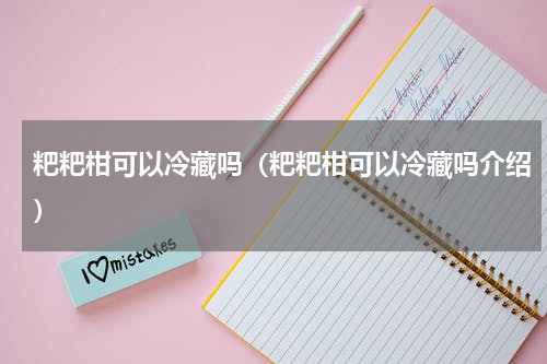 粑粑柑可以冷藏吗（粑粑柑可以冷藏吗介绍）