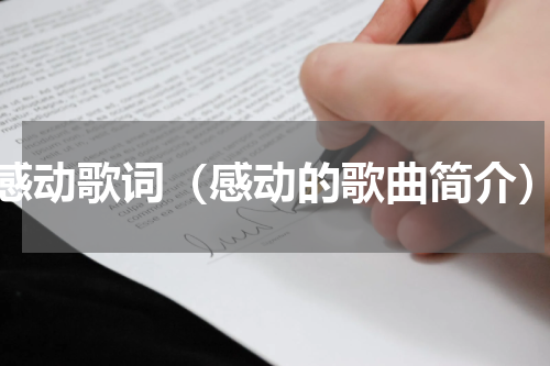 感动歌词（感动的歌曲简介）