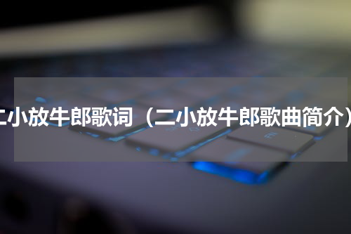 二小放牛郎歌词（二小放牛郎歌曲简介）