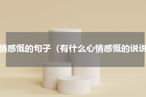 心情感慨的句子（有什么心情感慨的说说）