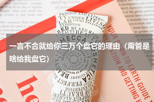 一言不合就给你三万个盘它的理由（甭管是啥给我盘它）