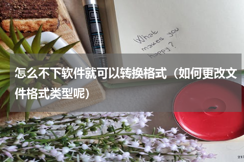 怎么不下软件就可以转换格式（如何更改文件格式类型呢）