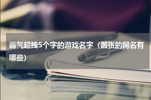 霸气超拽5个字的游戏名字（嚣张的网名有哪些）
