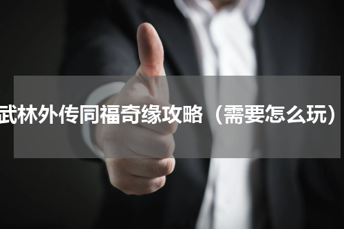 武林外传同福奇缘攻略（需要怎么玩）