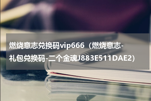 燃烧意志兑换码vip666（燃烧意志-礼包兑换码-二个金魂J883E511DAE2）