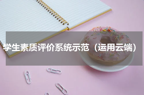 学生素质评价系统示范（运用云端）