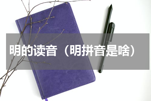 明的读音（明拼音是啥）