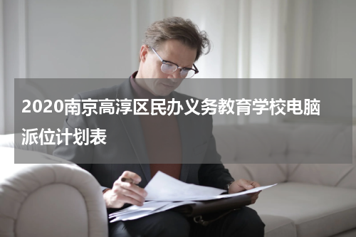 2020南京高淳区民办义务教育学校电脑派位计划表