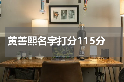 黄善熙名字打分115分
