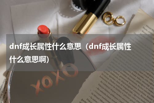 dnf成长属性什么意思（dnf成长属性什么意思啊）