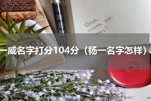 杨一威名字打分104分（杨一名字怎样）