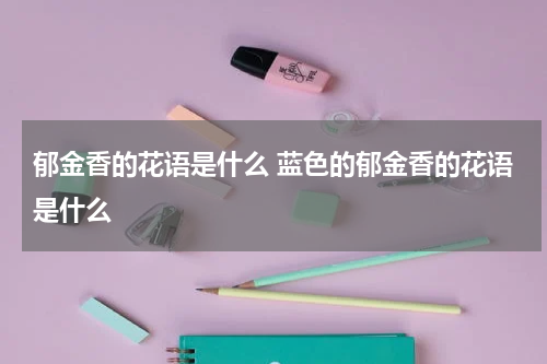 郁金香的花语是什么 蓝色的郁金香的花语是什么