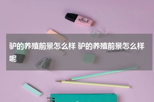 驴的养殖前景怎么样 驴的养殖前景怎么样呢